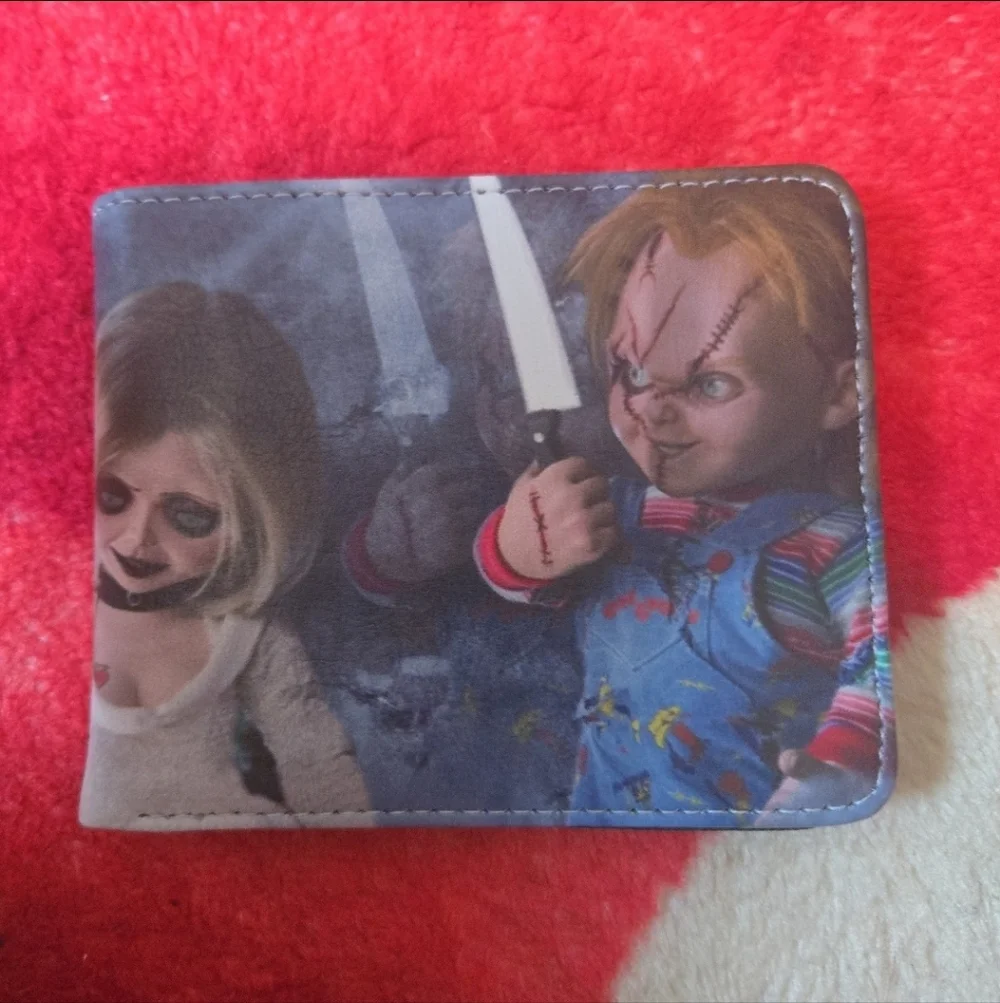 New chucky Halloween horror anime manga leather wallet